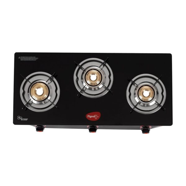 Pigeon by Stovekraft Aster 3 Burner Gas Stove 59% Off